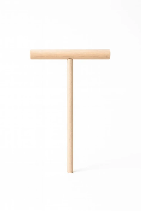 מקל קרפ צרפתי עץ מלא פולין B8