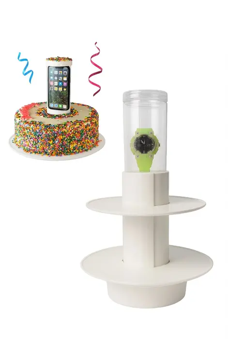 סטנד לעוגה 2 קומות עם הפתעה קופצת