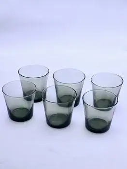 6 כוסות בורוסיל צבע ירקרק לשתייה קרה