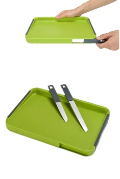 קרש חיתוך הייטק כולל 2 סכינים נשלפים