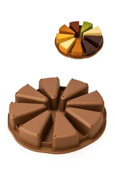 תבנית סיליקון לעוגה מחולקת לשמונה